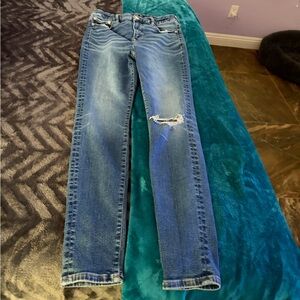 Gentle used American Eagle high rise jegging jeans Outfitters Blue Denim Jeans